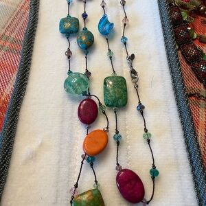 Premier Designs Colorful Gemstone Necklace
